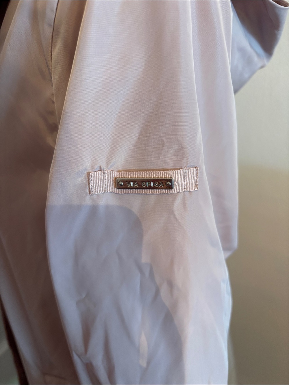 Via Spiga Pale Pink Rain Coat with Balloon Sleeves - Picture 8 of 14
